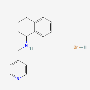 molecular formula C16H19BrN2 B12338589 N-(4-pyridinylmethyl)-1,2,3,4-tetrahydro-1-naphthalenamine hydrobromide 