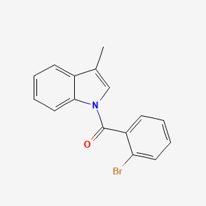 molecular formula C16H12BrNO B12338608 (2-Bromophenyl)(3-methyl-1H-indol-1-yl)methanone 