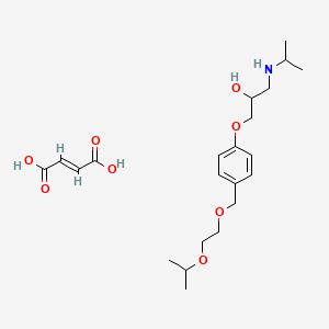molecular formula C22H35NO8 B1233862 Bisoprolol fumarate CAS No. 105878-43-1