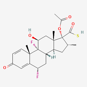 molecular formula C23H28F2O5S B12338627 (6alpha,11beta,16alpha,17alpha)-17-(Acetyloxy)-6,9-difluoro-11-hydroxy-16-methyl-3-oxo-androsta-1,4-diene-17-carbothioicAcid CAS No. 80473-93-4