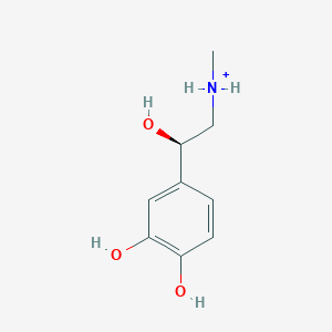 molecular formula C9H14NO3+ B1233863 (R)-adrenaline(1+) 