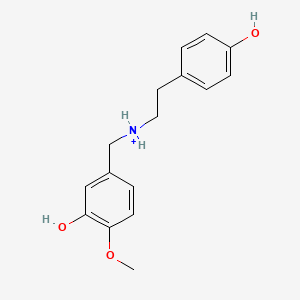 N-[(3-hydroxy-4-methoxyphenyl)methyl]-2-(4-hydroxyphenyl)ethan-1-aminium