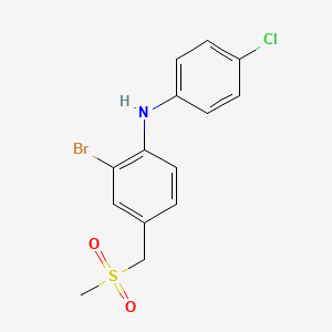 2-Bromo-N-(4-chlorophenyl)-4-((methylsulfonyl)methyl)aniline