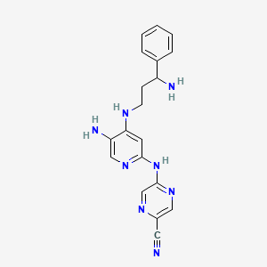 5-((5-Amino-4-((3-amino-3-phenylpropyl)amino)pyridin-2-yl)amino)pyrazine-2-carbonitrile