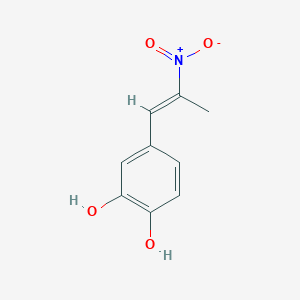 molecular formula C9H9NO4 B12338700 (E)-4-(2-nitroprop-1-en-1-yl)benzene-1,2-diol 