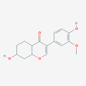 molecular formula C16H18O5 B12338709 7-Hydroxy-3-(4-hydroxy-3-methoxyphenyl)-4H-1-benzopyran-4-one 