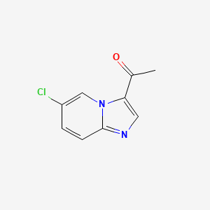 molecular formula C9H7ClN2O B12338715 1-(6-Chloroimidazo[1,2-a]pyridin-3-yl)ethanone 