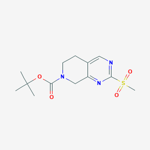 molecular formula C13H19N3O4S B12338731 tert-butyl 2-methanesulfonyl-5H,6H,8H-pyrido[3,4-d]pyrimidine-7-carboxylate 