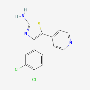 molecular formula C14H9Cl2N3S B1233874 4-(3,4-二氯苯基)-5-(4-吡啶基)-2-噻唑胺 CAS No. 252198-68-8