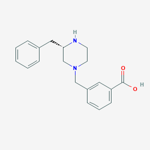 molecular formula C19H22N2O2 B12338741 (S)-3-((3-Benzylpiperazin-1-yl)methyl)benzoic acid 