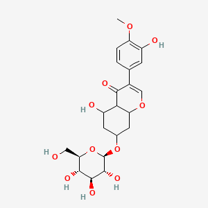 molecular formula C22H28O11 B12338759 Pratensein7-O-glucopyranoside 