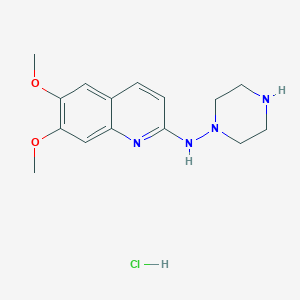 molecular formula C15H21ClN4O2 B12338767 6,7-Dimethoxy-N-(piperazin-1-yl)quinolin-2-amine hydrochloride 