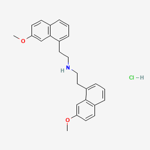 molecular formula C26H28ClNO2 B12338798 Bis(2-(7-methoxynaphthalen-1-yl)ethyl)aminehydrochloride 