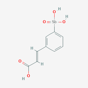 molecular formula C9H9O5S B1233881 3-(3-(Dihydroxyoxidostibino)phenyl)-2-propenoic acid CAS No. 501444-04-8