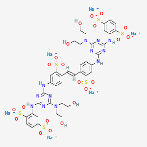 Hexasodium 2,2'-(vinylenebis((3-sulphonato-4,1-phenylene)imino(6-(bis(2-hydroxyethyl)amino)-1,3,5-triazine-4,2-diyl)imino))bis(benzene-1,4-disulphonate)