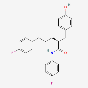 (2R)-N,5-bis(4-fluorophenyl)-2-[(4-hydroxyphenyl)methyl]pentanamide