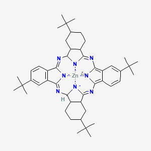 molecular formula C48H62N8Zn-2 B12338850 zinc;(1Z,11Z,20Z,28Z)-6,15,24,33-tetratert-butyl-2,11,20,29-tetraza-37,38,39,40-tetrazanidanonacyclo[28.6.1.13,10.112,19.121,28.04,9.013,18.022,27.031,36]tetraconta-1,3,5,7,9,11,20,22(27),23,25,28-undecaene 