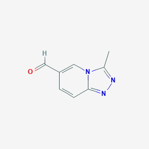 molecular formula C8H7N3O B12338851 3-Methyl-[1,2,4]triazolo[4,3-a]pyridine-6-carbaldehyde 