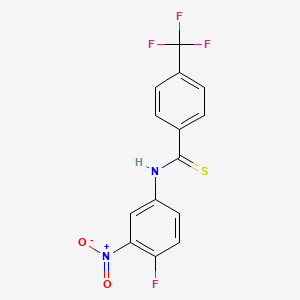 molecular formula C14H8F4N2O2S B12338859 N-(4-Fluoro-3-nitrophenyl)-4-(trifluoromethyl)benzothioamide 