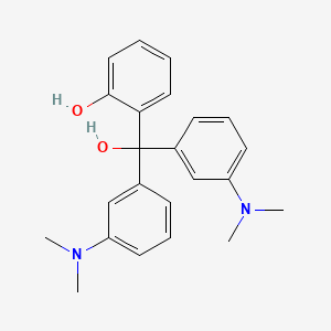 molecular formula C23H26N2O2 B12338874 2-(Bis(3-(dimethylamino)phenyl)(hydroxy)methyl)phenol 