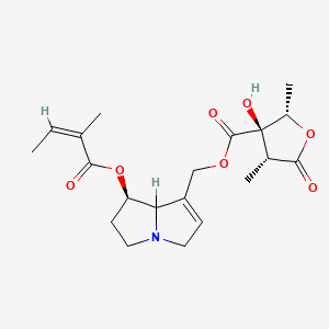 [(7R)-7-[(Z)-2-methylbut-2-enoyl]oxy-5,6,7,8-tetrahydro-3H-pyrrolizin-1-yl]methyl (2S,3R,4R)-3-hydroxy-2,4-dimethyl-5-oxooxolane-3-carboxylate