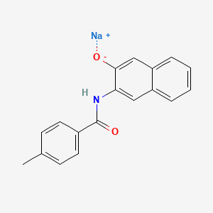 molecular formula C18H14NNaO2 B12338891 2-Naphthalenecarboxamide, 3-hydroxy-N-(4-methylphenyl)-, monosodium salt CAS No. 68556-20-7