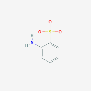 molecular formula C6H6NO3S- B1233890 2-Aminobenzenesulfonate 