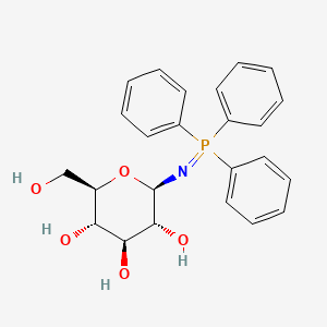 (2R,3S,4S,5R,6R)-2-(Hydroxymethyl)-6-((triphenylphosphoranylidene)amino)tetrahydro-2H-pyran-3,4,5-triol