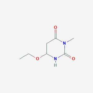 molecular formula C7H12N2O3 B12338911 6-Ethoxy-3-methyl-1,3-diazinane-2,4-dione 