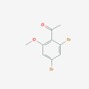 molecular formula C9H8Br2O2 B12338919 1-(2,4-Dibromo-6-methoxyphenyl)ethanone 