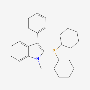 molecular formula C27H34NP B12338926 2-(Dicyclohexylphosphino)-1-methyl-3-phenyl-1H-indole 