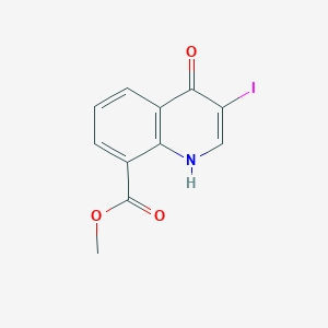 molecular formula C11H8INO3 B12338949 Methyl 4-hydroxy-3-iodoquinoline-8-carboxylate CAS No. 1395492-97-3