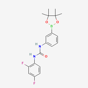 molecular formula C19H21BF2N2O3 B12338971 Urea, N-(2,4-difluorophenyl)-N'-[3-(4,4,5,5-tetramethyl-1,3,2-dioxaborolan-2-yl)phenyl]- 