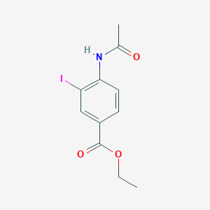 molecular formula C11H12INO3 B12339007 Ethyl 4-acetamido-3-iodobenzoate 