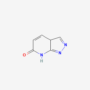 molecular formula C6H5N3O B12339016 3a,7-Dihydropyrazolo[3,4-b]pyridin-6-one 