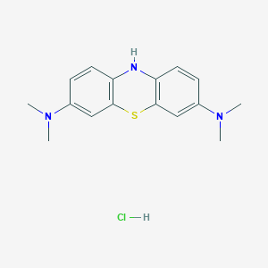 molecular formula C16H20ClN3S B12339031 3-N,3-N,7-N,7-N-tetramethyl-10H-phenothiazine-3,7-diamine;hydrochloride CAS No. 951131-10-5