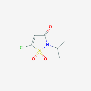 molecular formula C6H8ClNO3S B12339053 2-isopropyl-5-chloro-1,1-dioxoisothiazol-3(2H)-one 