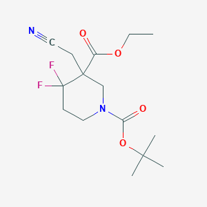 1-tert-butyl 3-Ethyl 3-(cyanomethyl)-4,4-difluoropiperidine-1,3-dicarboxylate