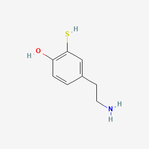 molecular formula C8H11NOS B12339086 3-Mercaptotyramine, Hydrochloride 