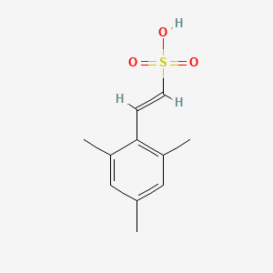 molecular formula C11H14O3S B12339093 Ethenesulfonic acid,2-(2,4,6-trimethylphenyl)- 