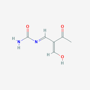 molecular formula C6H8N2O3 B12339130 (E)-[(2Z)-2-(hydroxymethylidene)-3-oxobutylidene]urea 