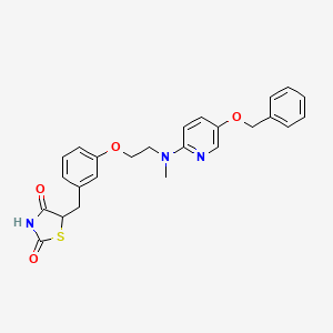 5-[[3-[2-[methyl-(5-phenylmethoxypyridin-2-yl)amino]ethoxy]phenyl]methyl]-1,3-thiazolidine-2,4-dione