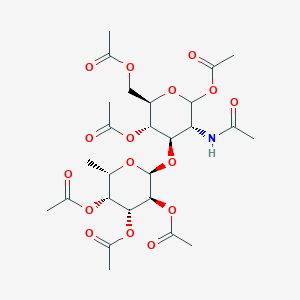 D-Glucopyranose, 2-(acetylamino)-2-deoxy-3-O-(2,3,4-tri-O-acetyl-6-deoxy-alpha-L-galactopyranosyl)-, 1,4,6-triacetate