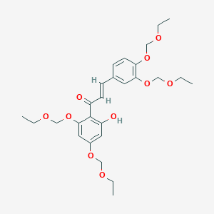 molecular formula C27H36O10 B12339157 (E)-1-[2,4-bis(ethoxymethoxy)-6-hydroxyphenyl]-3-[3,4-bis(ethoxymethoxy)phenyl]prop-2-en-1-one 