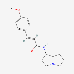 molecular formula C17H22N2O2 B1233916 N-Hexahydro-1H-pyrrolizin-1-yl-3-(4-methoxyphenyl)acrylamide 