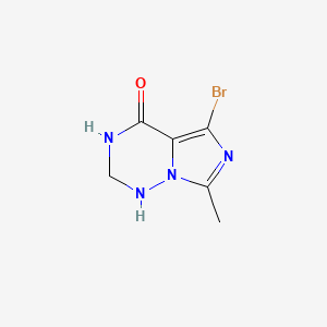 molecular formula C6H7BrN4O B12339168 5-bromo-7-methyl-2,3-dihydro-1H-imidazo[5,1-f][1,2,4]triazin-4-one 