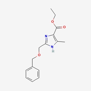 1H-Imidazole-5-carboxylic acid, 4-methyl-2-[(phenylmethoxy)methyl]-, ethyl ester