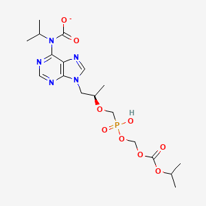 N-[9-[(2R)-2-[[hydroxy(propan-2-yloxycarbonyloxymethoxy)phosphoryl]methoxy]propyl]purin-6-yl]-N-propan-2-ylcarbamate