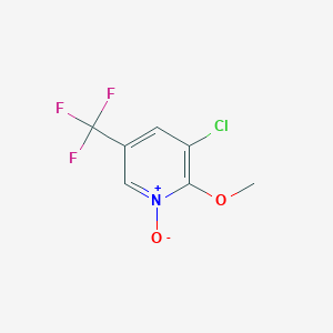 molecular formula C7H5ClF3NO2 B12339345 3-Chloro-2-methoxy-5-(trifluoromethyl)pyridine 1-oxide 