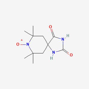 molecular formula C11H18N3O3 B12339363 1,3,8-Triazaspiro[4.5]dec-8-yloxy, 7,7,9,9-tetramethyl-2,4-dioxo- 